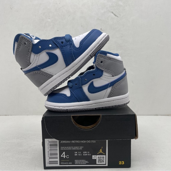 Nike Air Jordan 1 Retro High OG TD “True Blue” 2023 - Picture 3 of 4